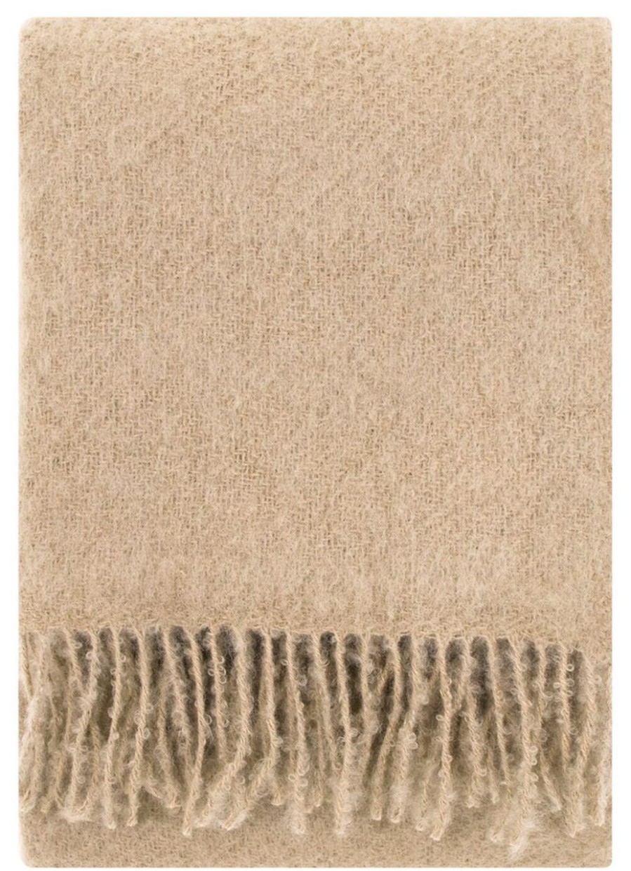 Geschenke Lapuan Kankurit Naturfarbe Sand | Lapuan Kankurit Saaga (Sage) Uni Mohair-Wolldecke 130X170 Cm