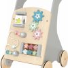 Kinderwelt Jabadabado Holz & Lernspielzeug | Jabadabado Lauflernwagen Mit Motorikspielen Holz 35X29X47 Cm