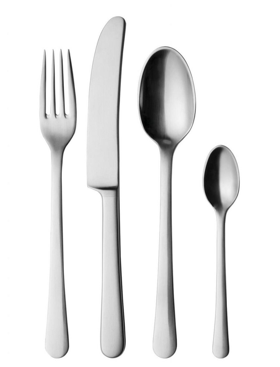 Kuche & Haushalt Georg Jensen Sets | Georg Jensen Copenhagen Box 24 Tlg. Je 6 Tafelgabel/ -Messer/ -Loffel/ Teeloffel Edelstahl Matt