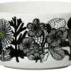 Kuche & Haushalt Marimekko Schusseln | Marimekko Siirtolapuutarha (Schrebergarten) Oiva Schussel 0,5 L Schwarz, Cremeweis