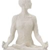 Geschenke Bloomingville Japandi | Bloomingville Deko Yoga Skulptur Hohe 24 Cm Weis