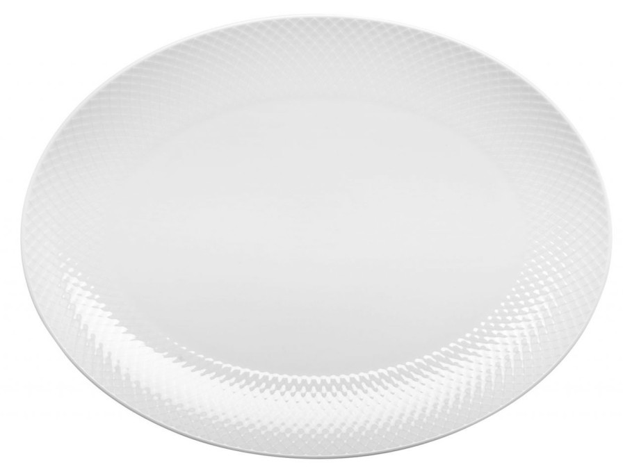 Kuche & Haushalt Lyngby Porcelæn Servierteile | Lyngby Porcelaen Rhombe Platte 26,5X35 Cm