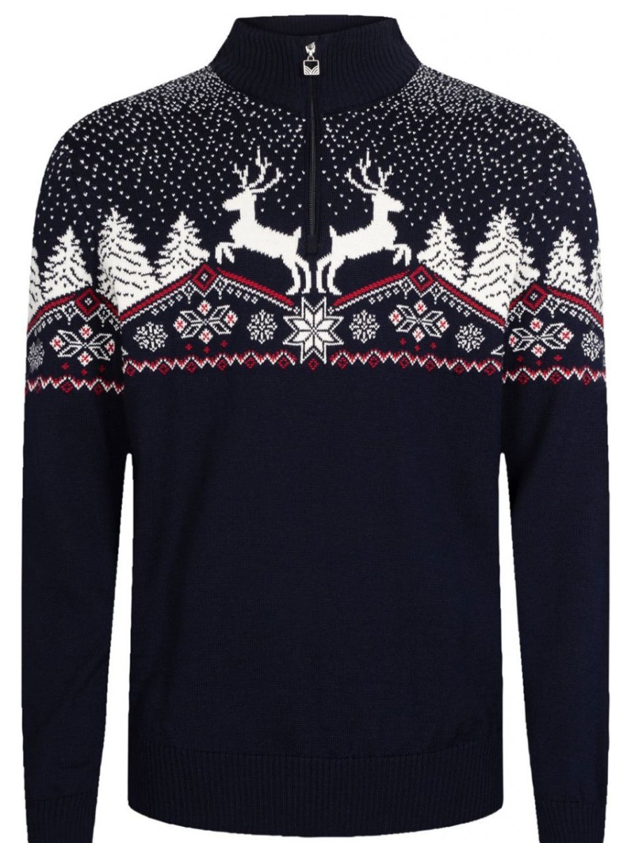 Fashion Dale of Norway Pullover& Sweatshirts & Strickjacken | Dale Of Norway Herren Merino Pullover Mit Kragen Dale Christmas