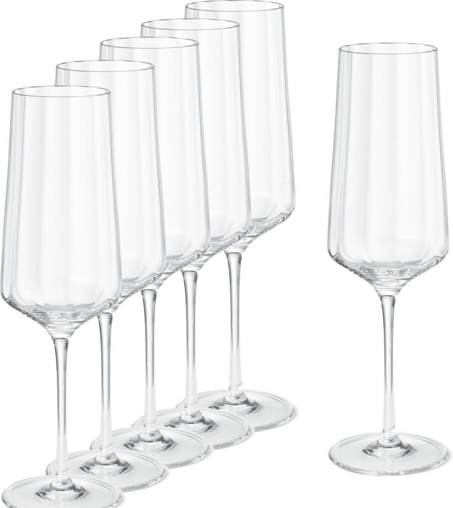 Kuche & Haushalt Georg Jensen Champagner | Georg Jensen Bernadotte Champagnerglas 27 Cl Klar 6 Stk.